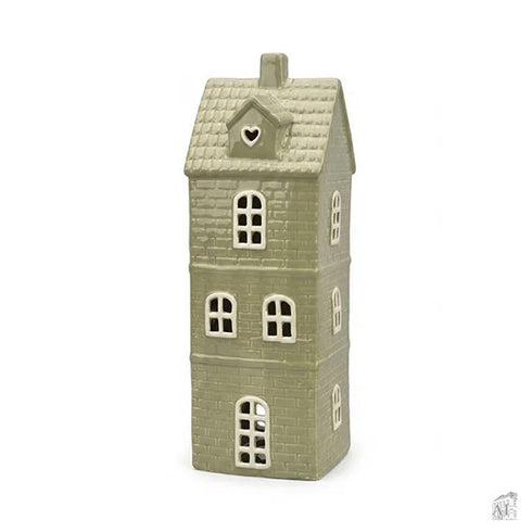 Ceramic House, Green, H 32cm