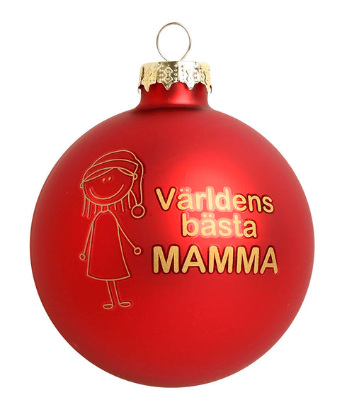 Julkula i glas Världens Bästa Mamma