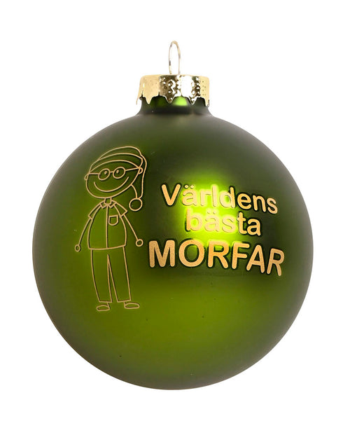 Julkula i glas Världens Bästa Morfar