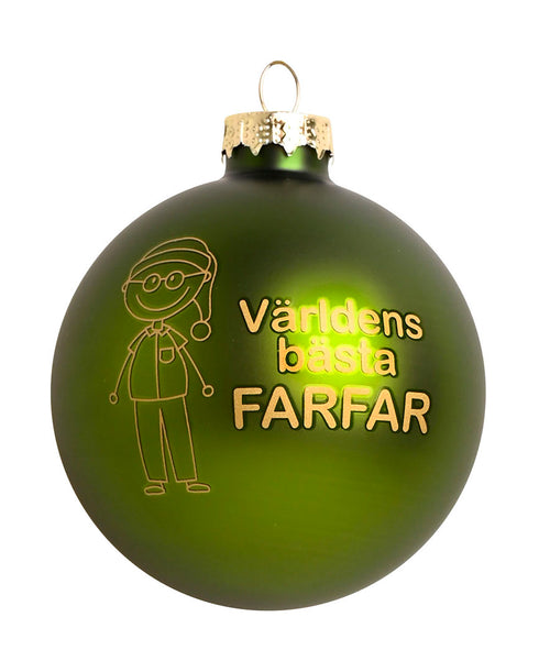 Julkula i glas Världens Bästa Farfar