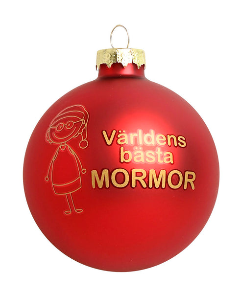 Julkula i glas Världens Bästa Mormor