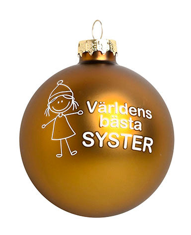 Julkula i glas Världens Bästa Syster