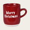 Textmugg, Merry Christmas, H 9,5 cm, Röd
