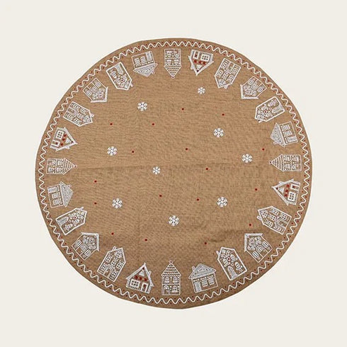 Julgransmatta, Dia.120cm, Jute, Natur