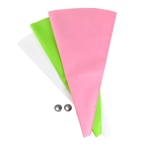 Baking set, 4 Pastry bag w. 2 nozzles, 6/Set