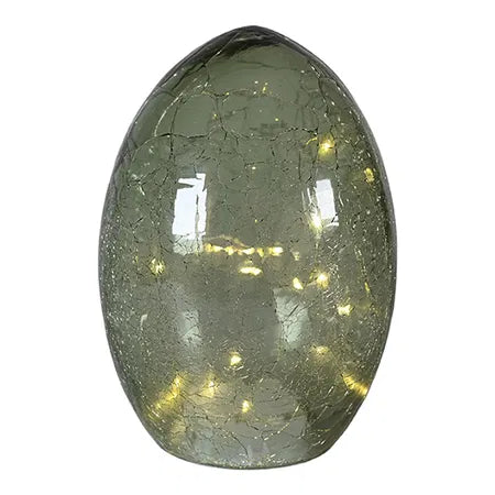 Glaslampa m. LED, H18,5xDia13cm