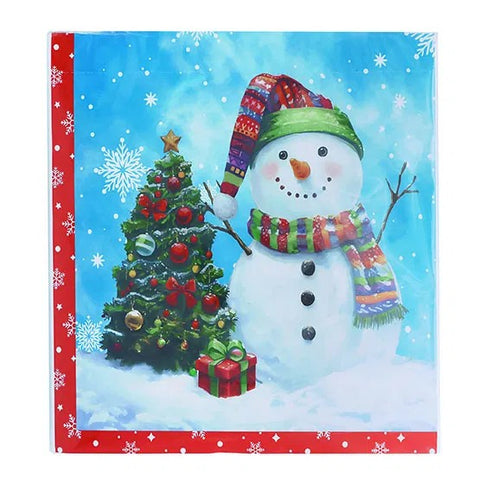 Servetter, 3-lags, Blå, Snögubbe