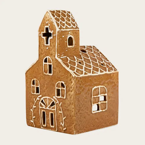 Keramikhus, Kyrka, Ginger, Brunt, H 16,2cm