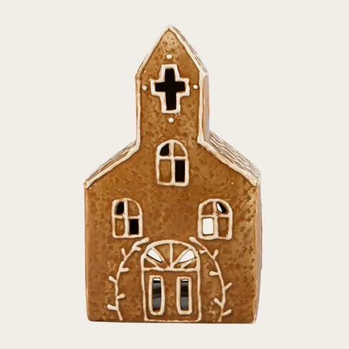 Keramikhus, Kyrka, Ginger, Brunt, H 16,2cm