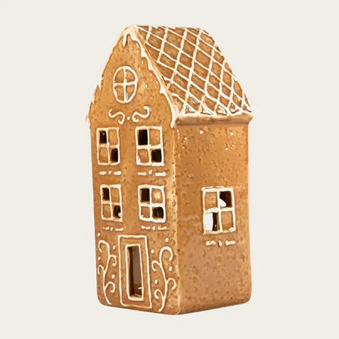 Keramikhus, Ginger, Brunt, H 16cm