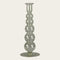 Ljusstake, glas, grön, H 23cm