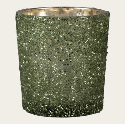 Ljuslykta, H8cm, Glas, Grön