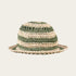 Hatt Grön,Beige randig storl 57-59cm