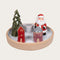 Ljusstake, Winter City, H9,3cm, Stengods, Vit