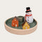 Ljusstake, Winter City, H8,5cm, Stengods, Grå