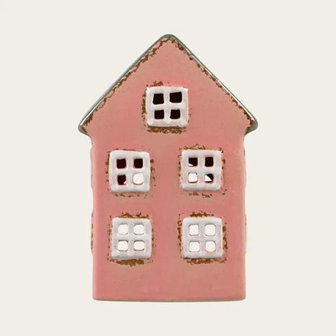 Keramikhus, Rosa, H 10cm