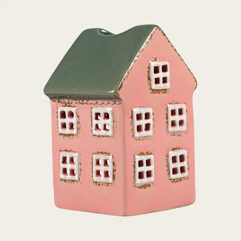 Keramikhus, Rosa, H 10cm