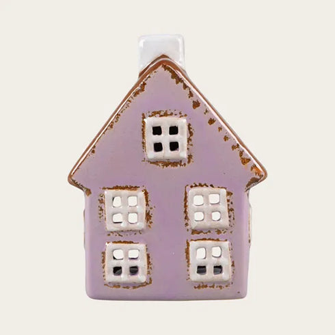 Keramikhus, Lila, H 10cm