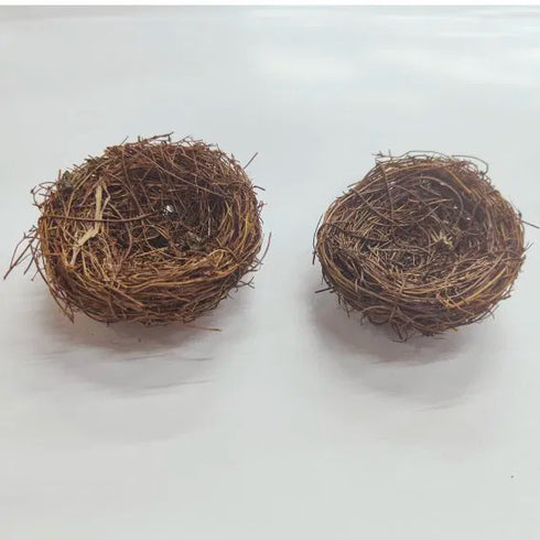 Påskdekoration, fågelbo i trä, Dia. 7,5cm, 2/set