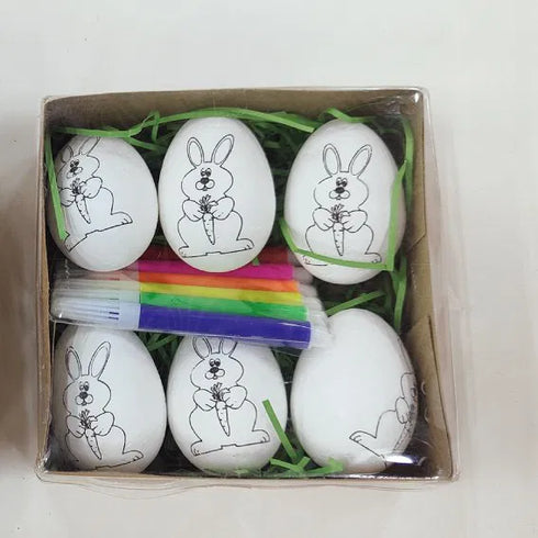 DIY, måla påskägg, H 12cm, Frigolit, 6/set