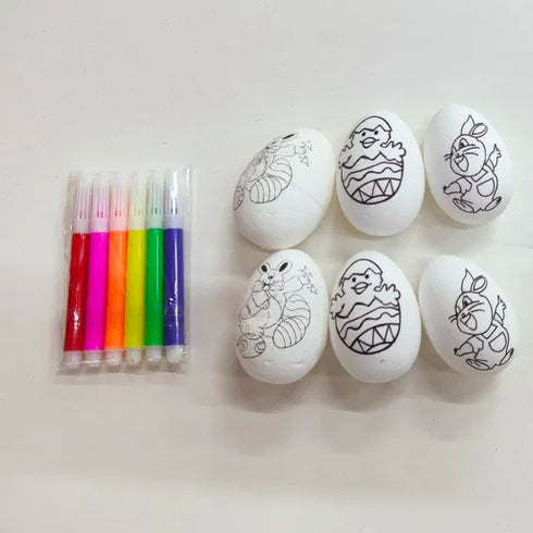 DIY, måla påskägg, H 12cm, Frigolit, 6/set