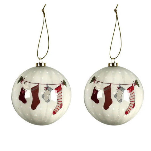 Figurkulor i glas, Strumpor, Dia. 8cm, Styrofoam, 2/box