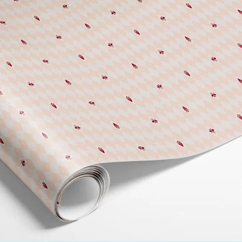 Presentpapper, Nordic Pixie, Beige, 10 m