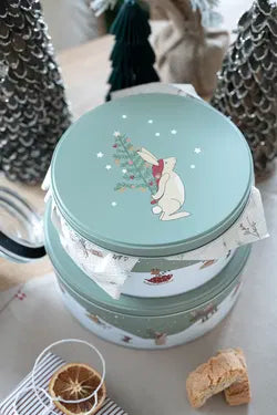 Plåtlådor, 2/set, Dia. 19,7/16,7cm, Nordic Pixie