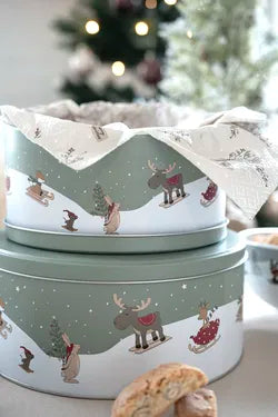 Plåtlådor, 2/set, Dia. 19,7/16,7cm, Nordic Pixie