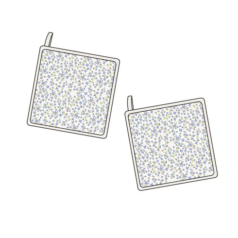 Tiny Flora, grytlapp med tryck