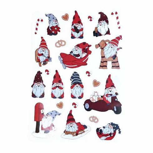 Fönsterdekaler, Tomtar, Santa Petit