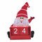 Jultomte med kalender, H13,3cm, trä, röd
