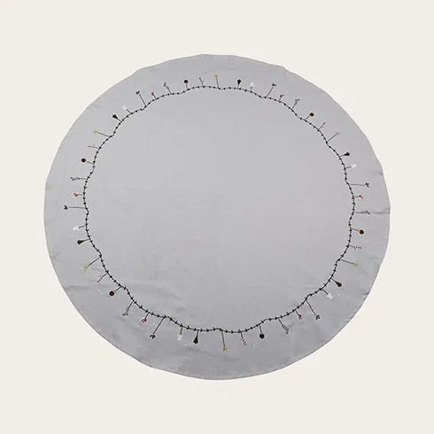 Julgransmatta, Dia.120cm, Bomull, Natur