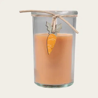 Ljus i glas, H 10cm, Gul, Easter Joy