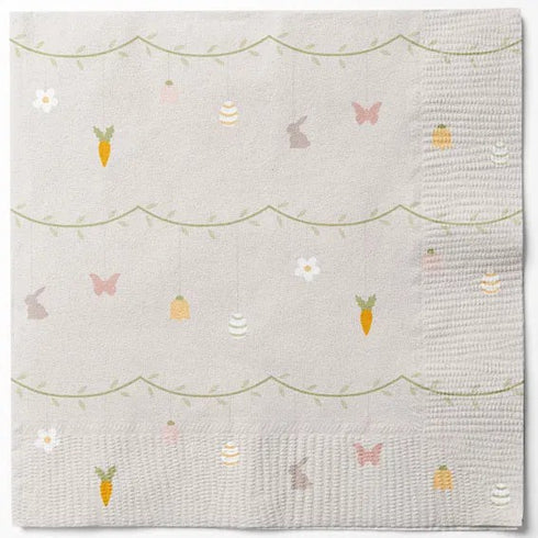 Servetter, 3-lags, Beige, Easter Joyful