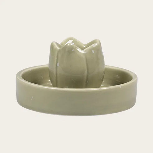 Ljusstake, Påsk, H 4cm, Keramik, Grön