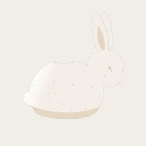 Ljusstake, Påskhare, H 8,5cm, Keramik, Beige