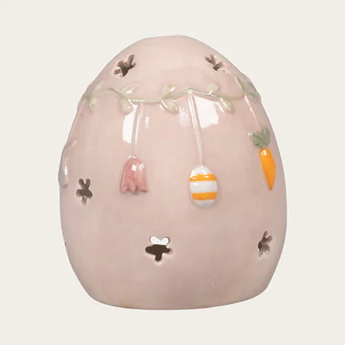Easter Egg, H 9.5cm, Ceramic, Beige