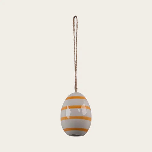 Påskägg, H 6,5cm Keramik, Orange