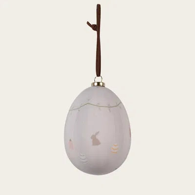 Easter egg, H 8cm, Styrofoam, Beige