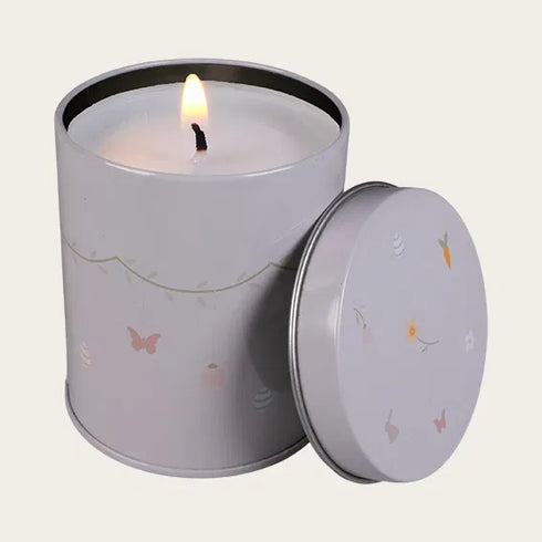 Tealight in tin, H 8cm Easter Joyful
