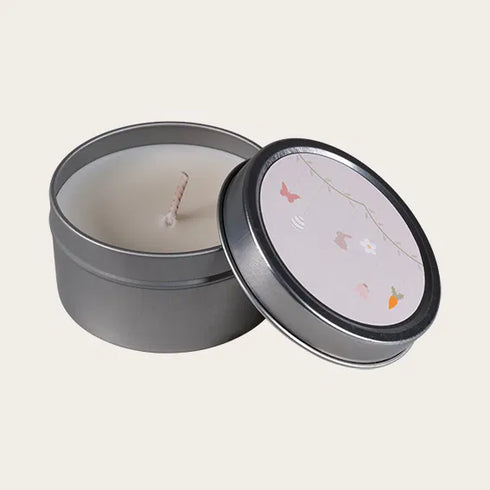 Tealight in tin, H 4cm Easter Joyful