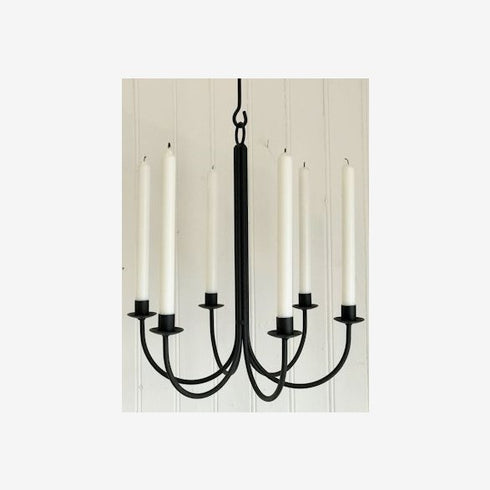 Ljuskrona häng svart 6-ljus 40cm
