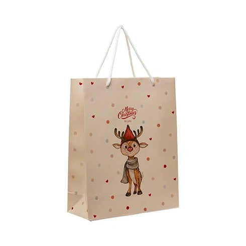 Presentpåse, Merry To You, Ren, H32cm