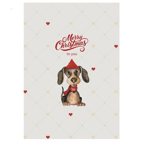 Presentpåse, Merry To You, Julhund, H24cm
