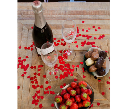 Konfetti Röda Hjärtan