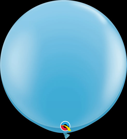 3' RND QX LATEX PLAIN 002CT PALE BLUE