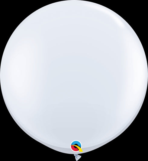 3' RND QX LATEX PLAIN 002CT WHITE
