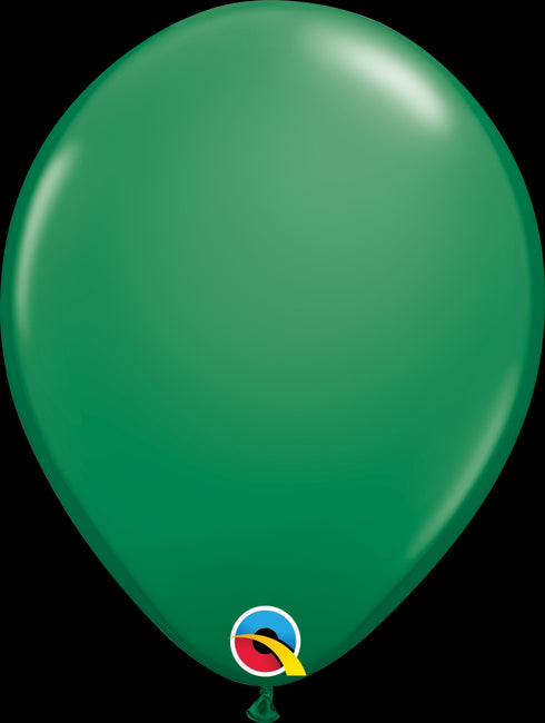 11" RND QX LATEX PLAIN 100CT GREEN