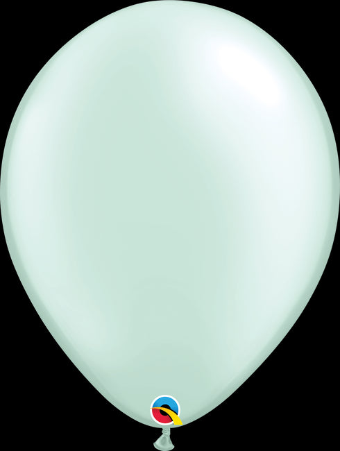 11" RND QX LATEX PLAIN 025CT PEARL MINT GREEN